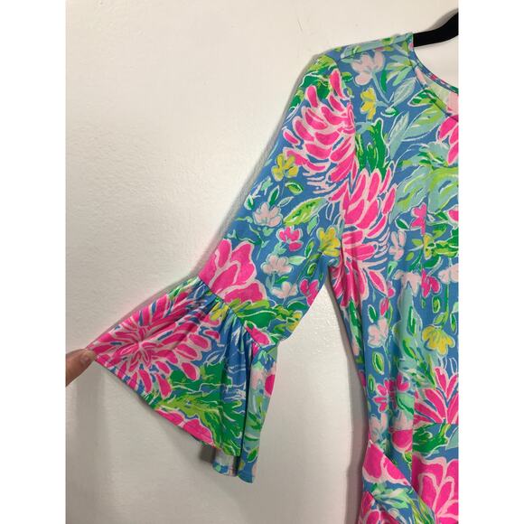 Lilly Pulitzer Kassi Wrap Short Dress Bright Floral XS Spring Summer Vacation - Picture 5 of 12